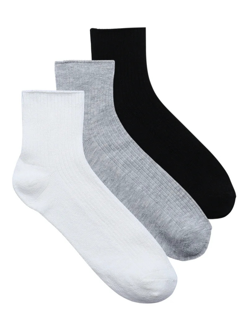 No Boundaries Ankle Socks, 3-Pack, Women's | Walmart (US)