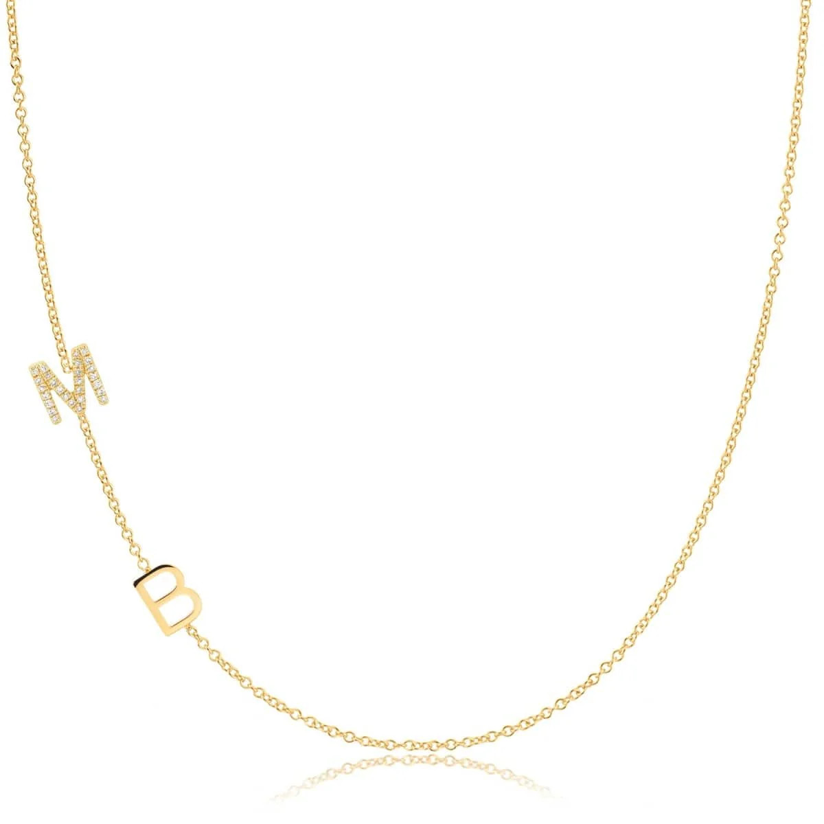 Custom Gold necklace - 2 Letter | Maya Brenner UK