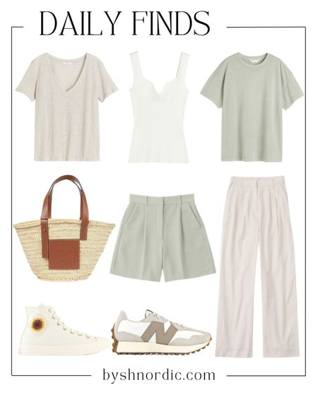 Check out this collection of chic but simple summer tops, shorts, trousers, woven handbag, and neutral trainers!

#summerstyle #ukfashion #capsulewardrobe #outfitinspo

#LTKFind #LTKstyletip