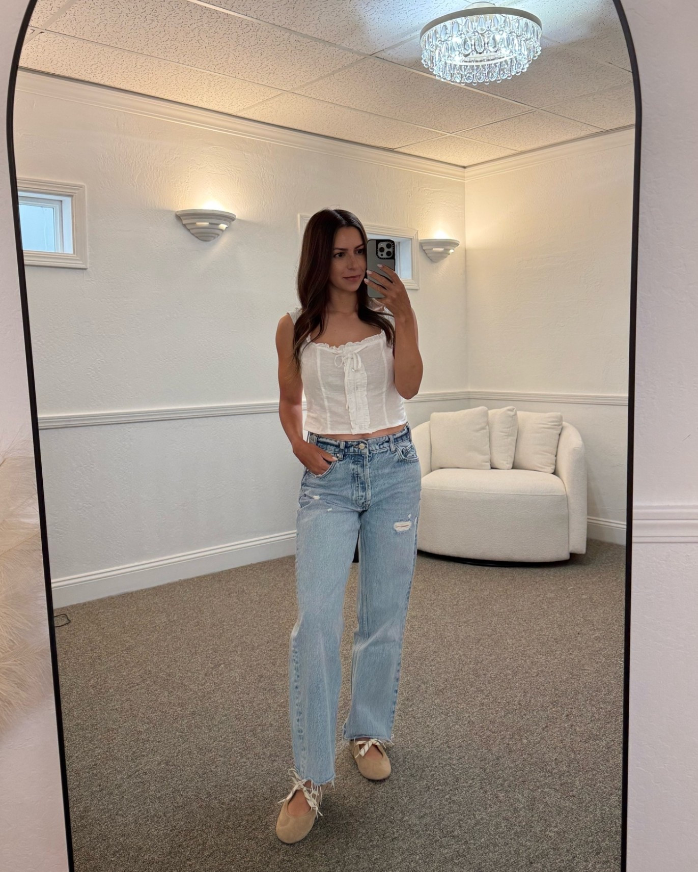 @Revolve  white tank top- small
@Anine Bing jeans- 26
@Zara ballet flats- 6

Petite, spring outfit, ootd, jeans

#LTKSeasonal #LTKPetite #LTKSaleAlert