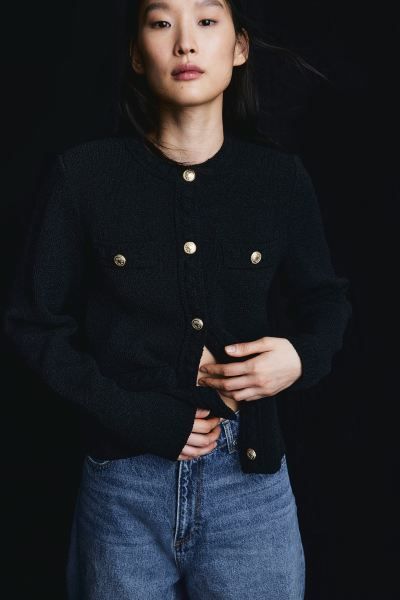 Textured-knit cardigan | H&M (UK, MY, IN, SG, PH, TW, HK)