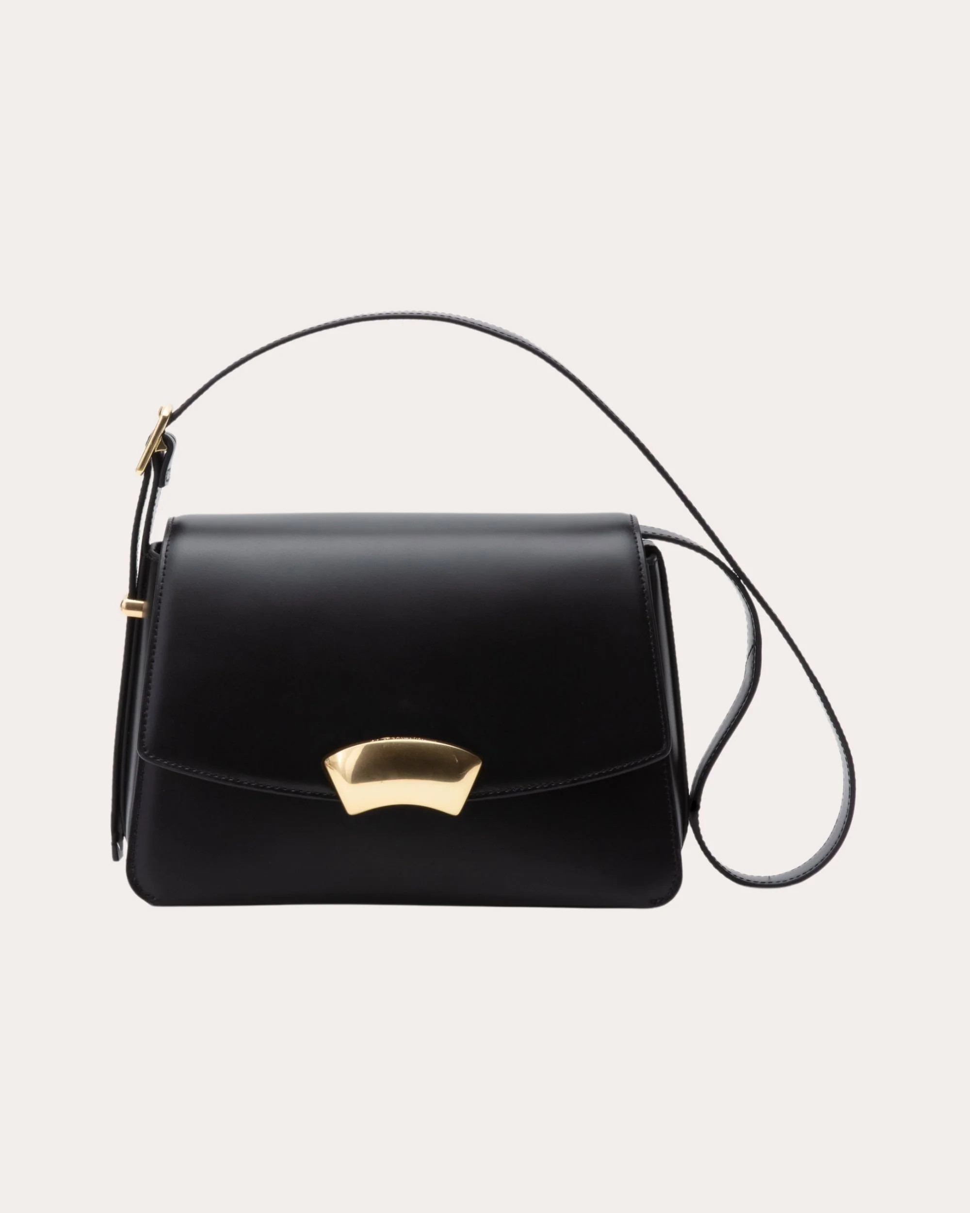 3.1 Phillip Lim Women's Medium ID Leather Shoulder Bag in Black Leather/Cotton | Olivela