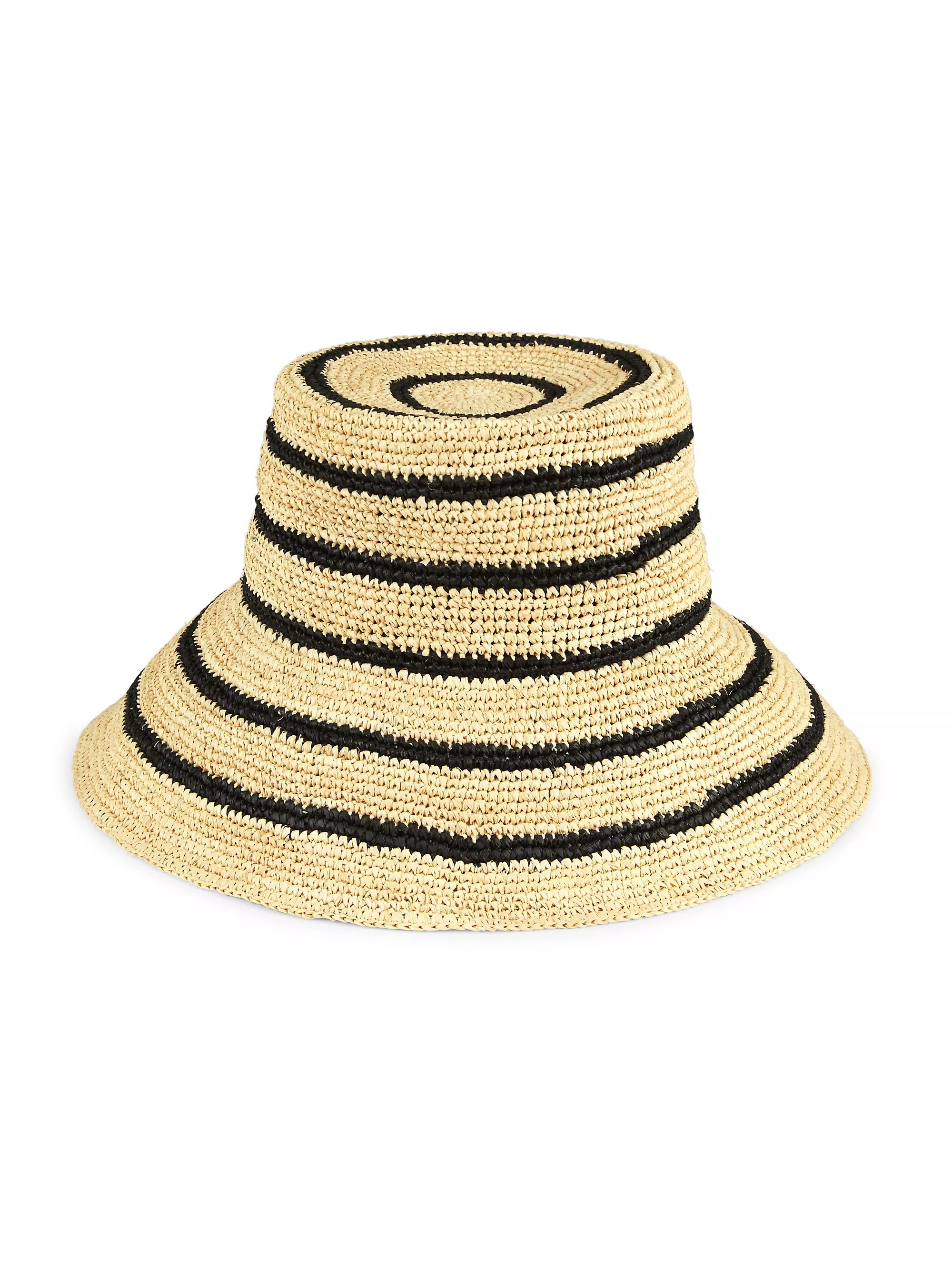 Striped Straw Bucket Hat | Saks Fifth Avenue