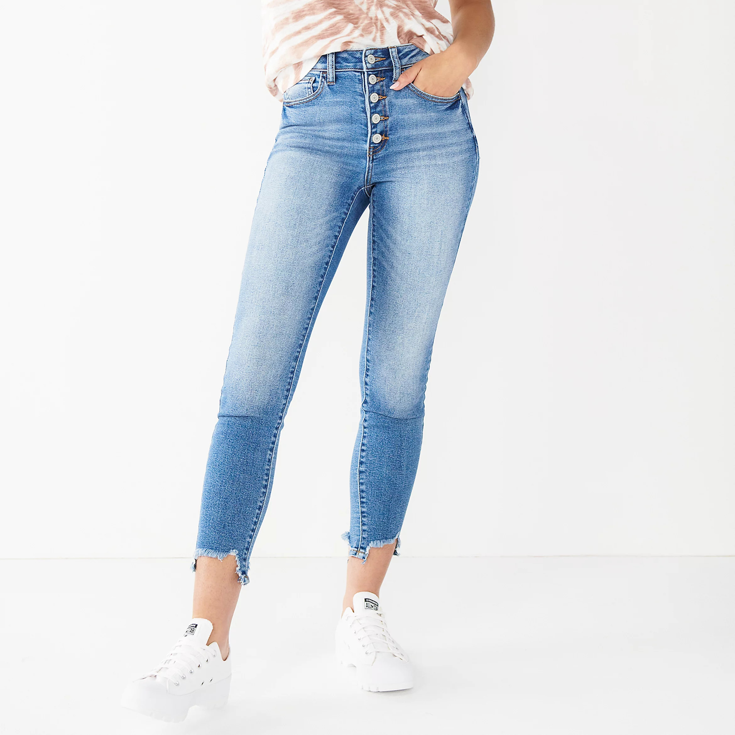 Juniors' SO® Vintage High Rise Ankle Skinny Jeans | Kohl's