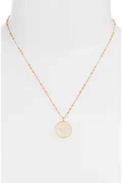 gorjana Pristine Cubic Zirconia Disc Pendant Necklace | Nordstrom | Nordstrom