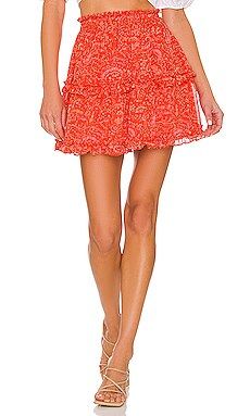 1. STATE Tiered Mini Skirt in Scrolling Paisley from Revolve.com | Revolve Clothing (Global)