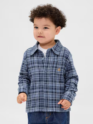 Baby & Toddler Knit Jersey Plaid Shirt | Gap (US)