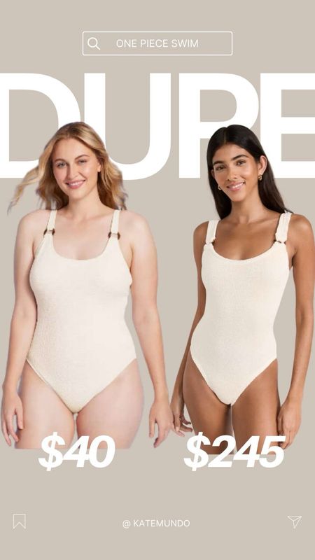 One piece swimsuit. Crinkle swimsuit. Dupe. Look alike. Look for less. Cream swimsuit. Women’s swim. Summer style. Summer outfit. Vacation style. Resort wear. Bathing suit  

#LTKfindsunder50 #LTKstyletip #LTKswim