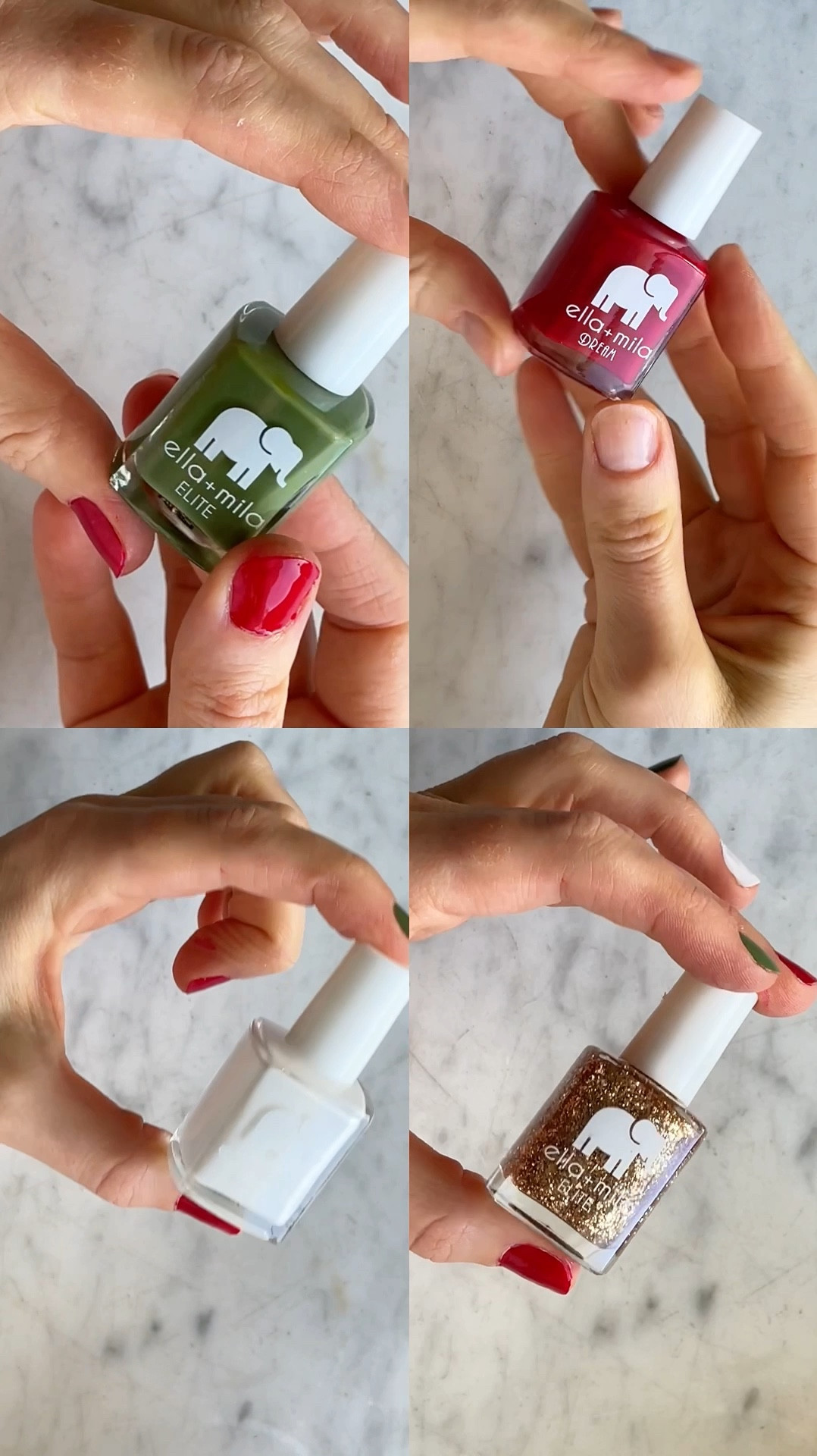 Christmas nails but make them vegan, cruelty-free, and 17-free 💅all of these @ellamila products are available at @target! #ellamilaholiday 

I found them through their nontoxic soy polish remover (because acetone is such a bummer!) and fell in love with their nail polish in the process. They are high quality colors that are vegan, cruelty-free, 17-free, and made in the USA. ❤️ a major sleigh! 

#LTKWatchNow #LTKHoliday #LTKBeauty
