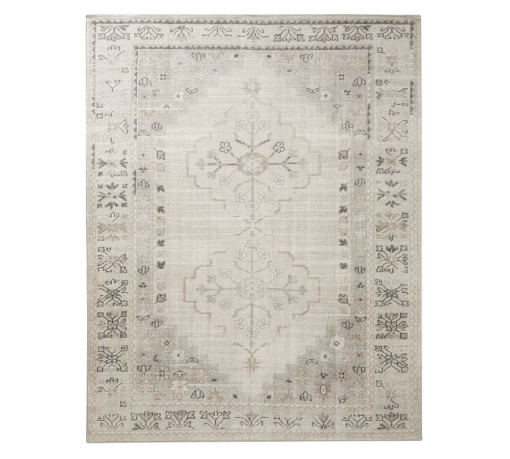 Aurelia Hand-Knotted Wool Rug, 9 x 12', Gray Multi | Pottery Barn (US)