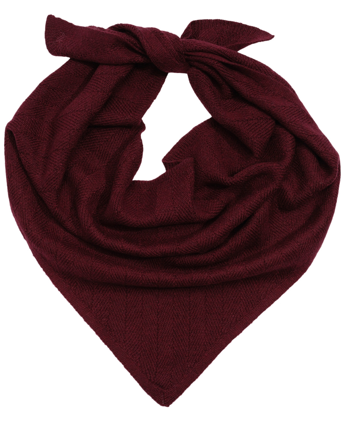 Lauren Ralph Lauren Chevron Knit Neckerchief Scarf - Dark garnet | Macy's