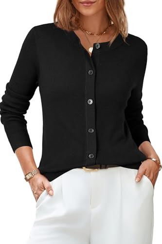 Arach&Cloz Women's Wool Blend Business Casual Fall Cardigan Sweaters Tops     Layering Essential ... | Amazon (US)
