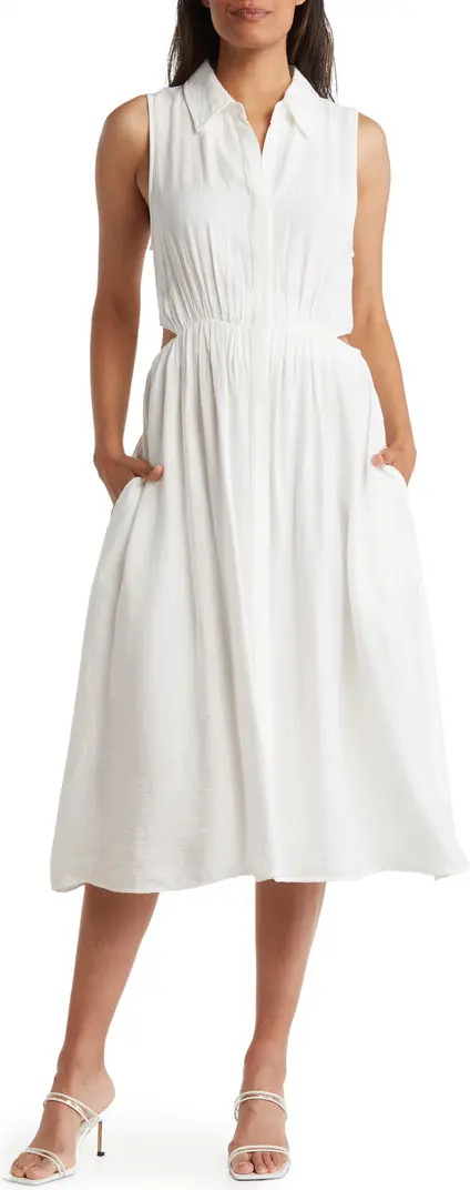 Collar Side Cutout Hankerchief Hem Dress | Nordstrom Rack