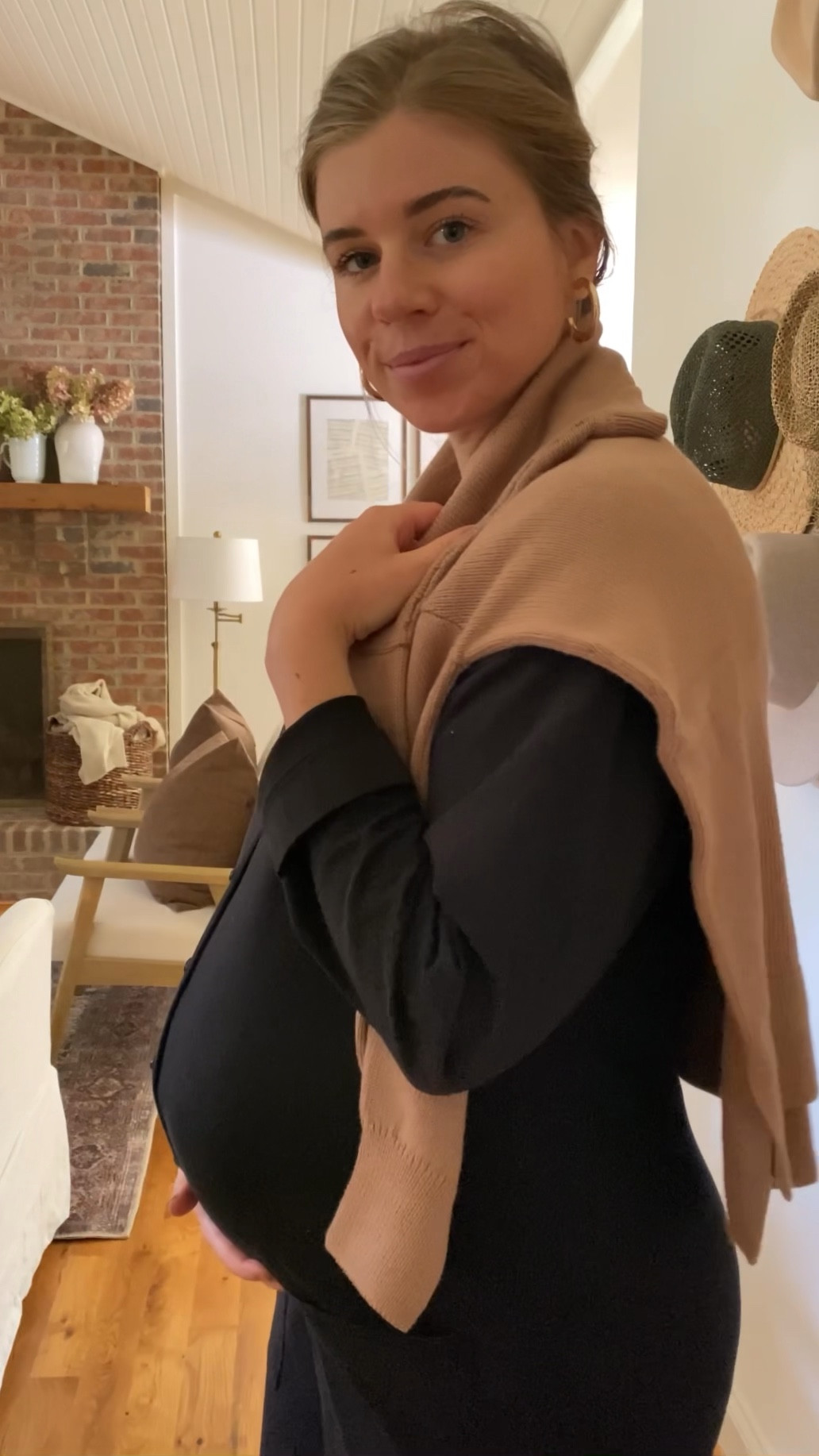 3 ways to style a jumpsuit for fall, maternity style, pregnancy style, neutral outfit, fall outfit, black jumpsuit, brown sweater 

#LTKstyletip #LTKbump #LTKSeasonal