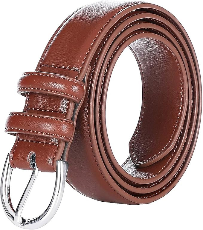 Falari Women Genuine Leather Belt Fashion Dress Belt With Single Prong Buckle 6028-31 Colors | Amazon (US)