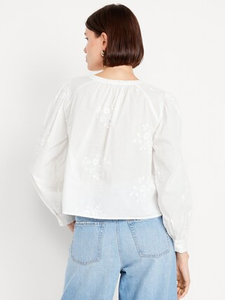 Button-Down Embroidered Top | Old Navy (US)