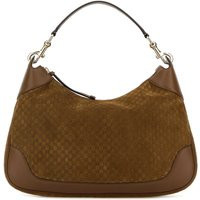 Gucci Brown Suede Medium Gucci B Shoulder Bag | Balardi (US & Canada)