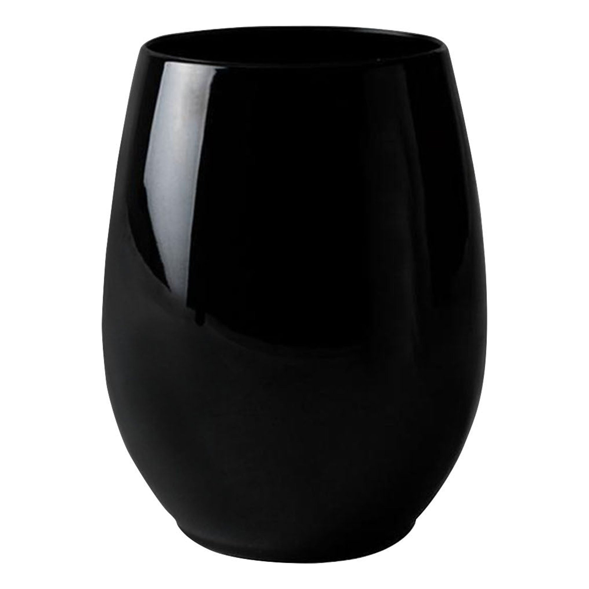Smarty 12 oz. Black Elegant Stemless Plastic Wine Glasses 64ct | Walmart (US)