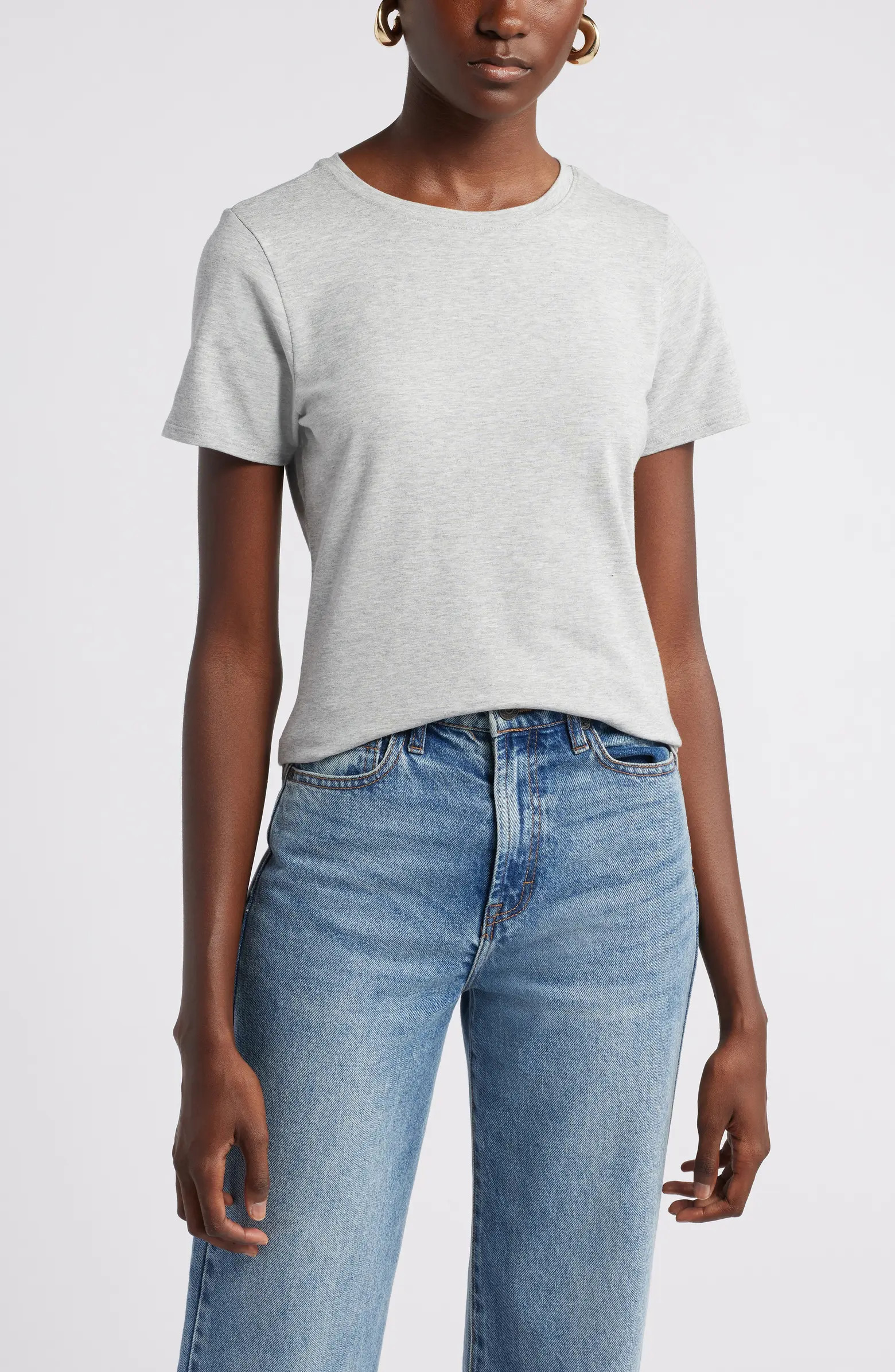 Pima Cotton Blend Crewneck T-Shirt | Nordstrom