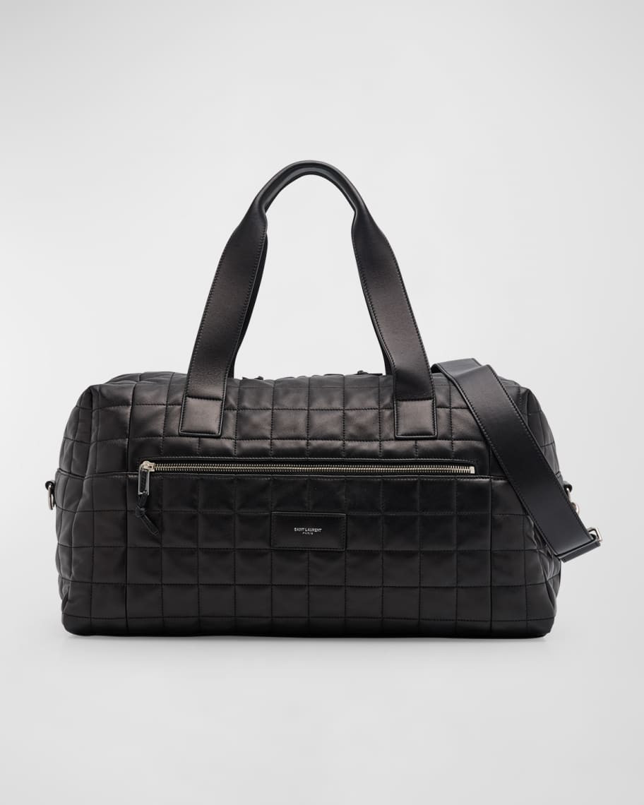 Saint Laurent Men's Nuxx Quilted Leather Duffel Bag | Neiman Marcus