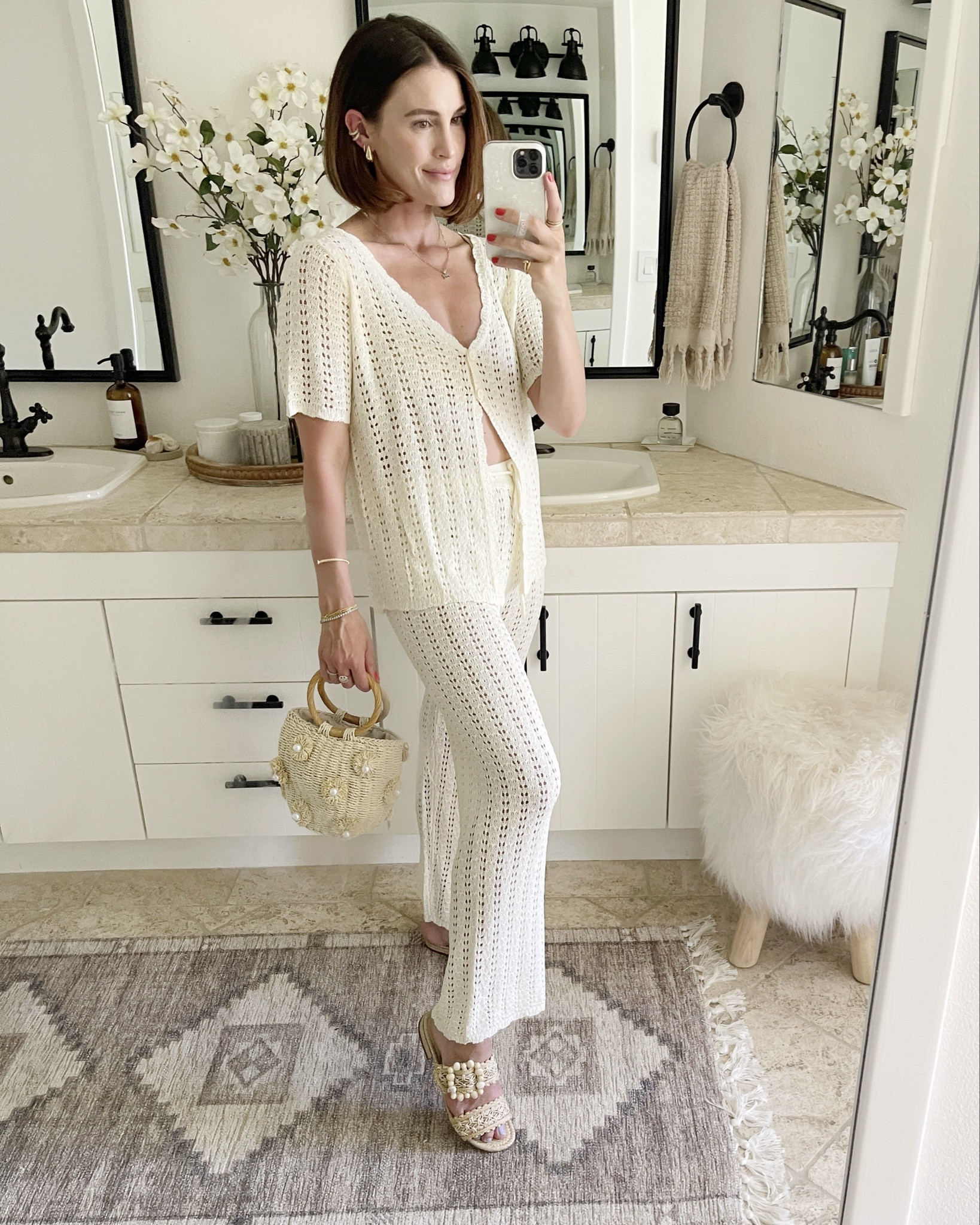 FASHION \ summer crochet set from Amazon - wearing a small. Paired with my new straw bag and sandals!

Swim coverup
Vacation
Pool
Beach 

#LTKSwim #LTKSeasonal #LTKFindsUnder50