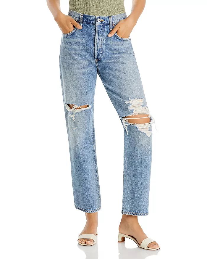 Emery High Rise Cropped Straight Leg Relaxed Fit Jeans in Heatwave | Bloomingdale's (US)