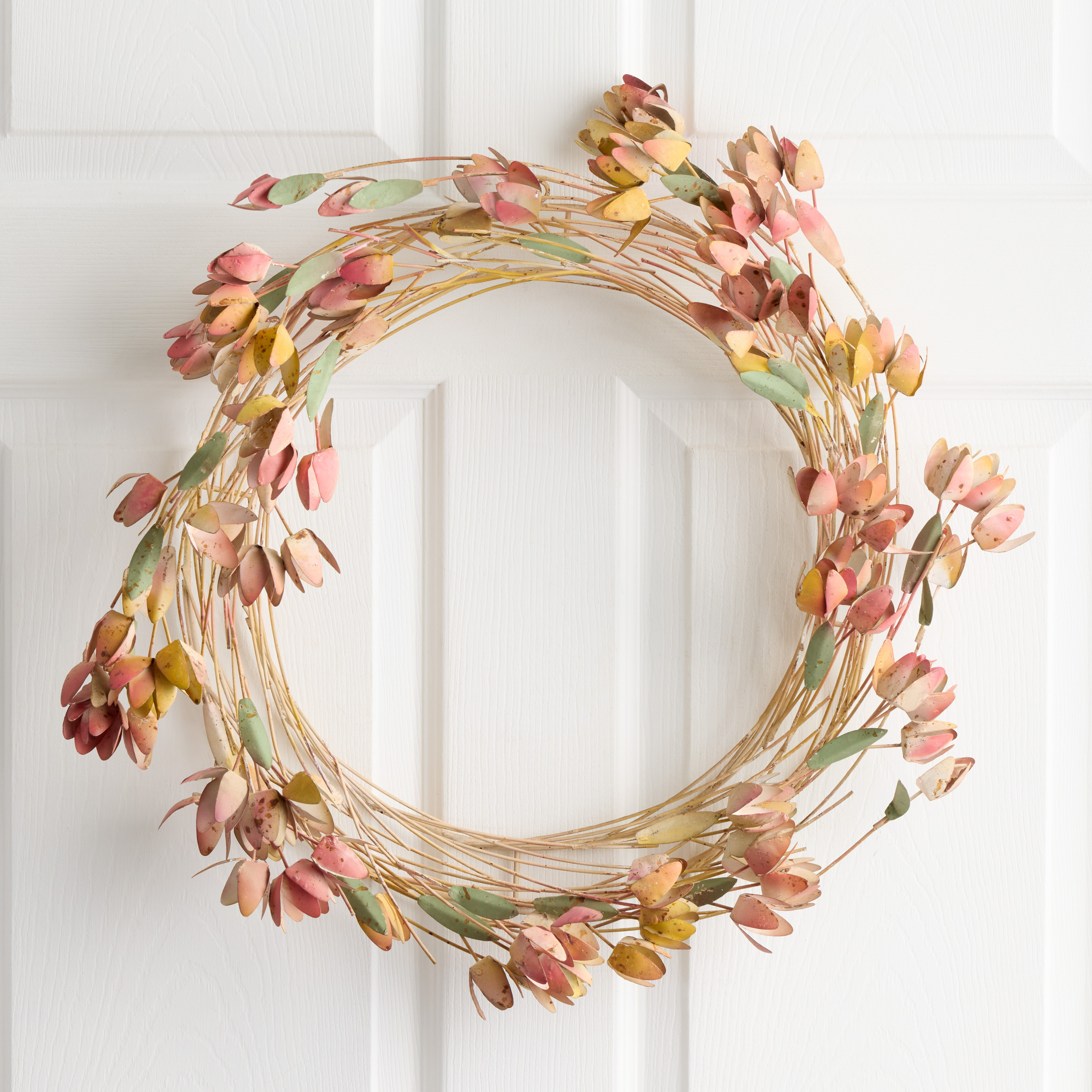 Pink Metal Tulip Wreath | World Market
