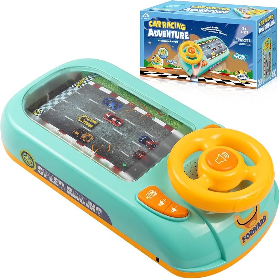 Musical Steering Wheel Toys for Boys 4-6: Toddler Simulated Driving Racing Car Game with Sound Ag... | Amazon (US)