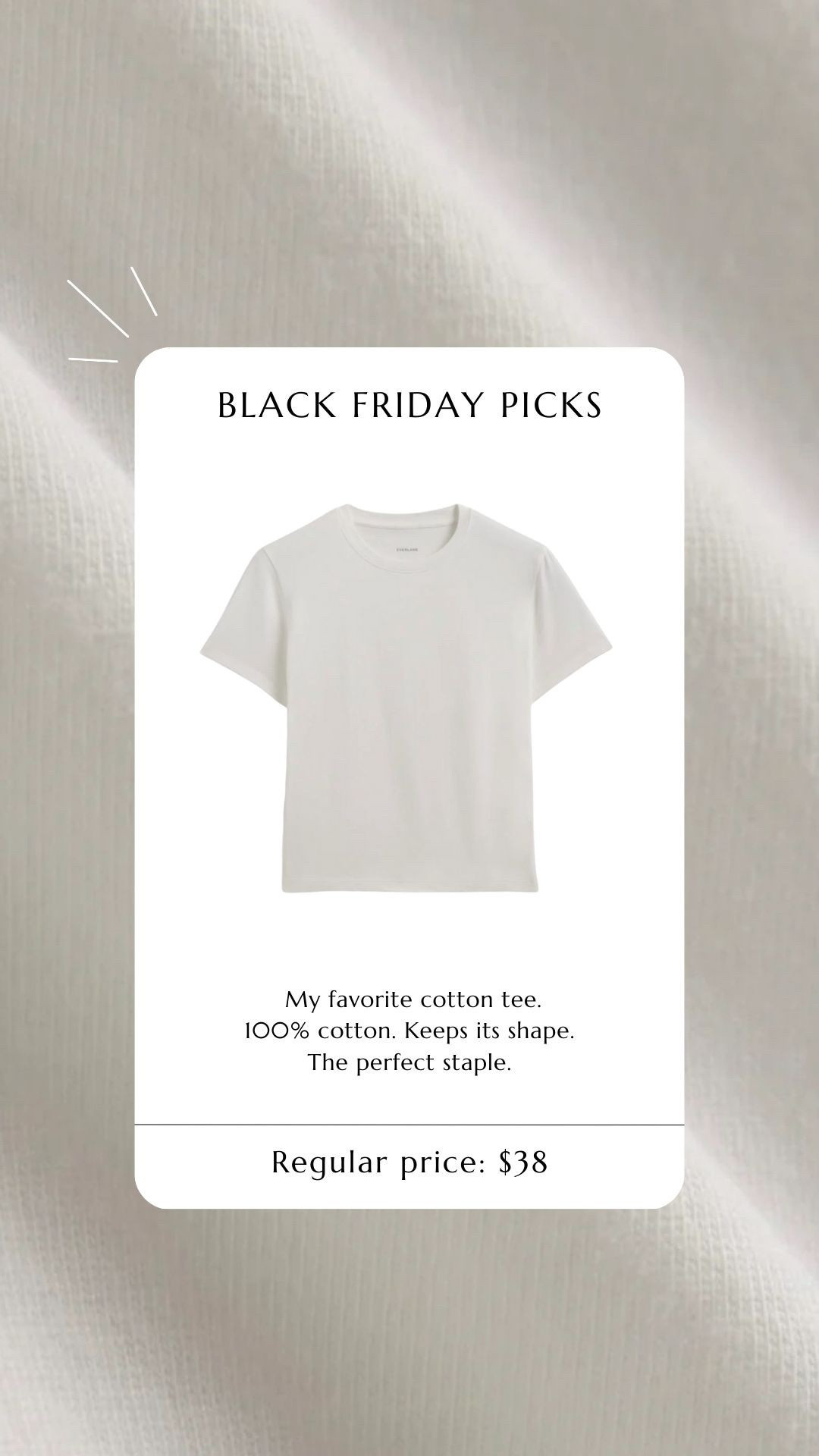 The best white cotton tee.

Everlane T-shirt. White tshirt. Everlane. White tee.

#LTKSaleAlert #LTKFindsUnder50 #LTKCyberWeek
