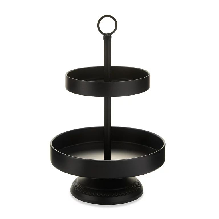 Way To Celebrate Black 2 Tiered Tray | Walmart (US)