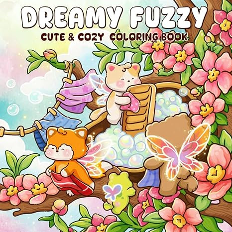 Dreamy Fuzzy: A Cute & Cozy Coloring Book for Adults and Teens Featuring Adorable Animals Friends... | Amazon (US)