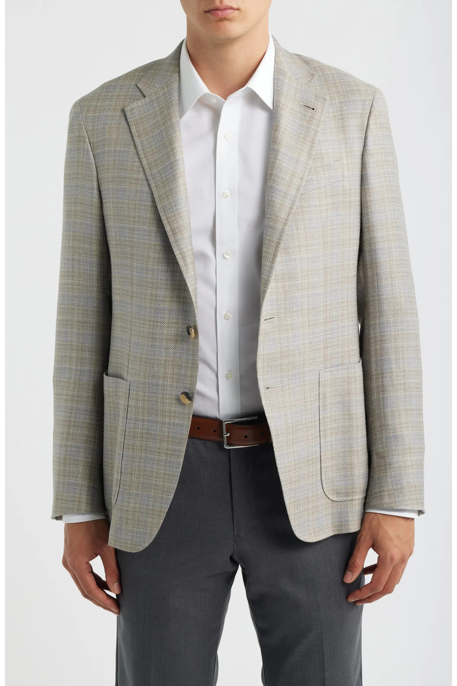 Kei Trim Fit Plaid Slub Wool & Silk Blend Sport Coat (Men) | Nordstrom | Nordstrom
