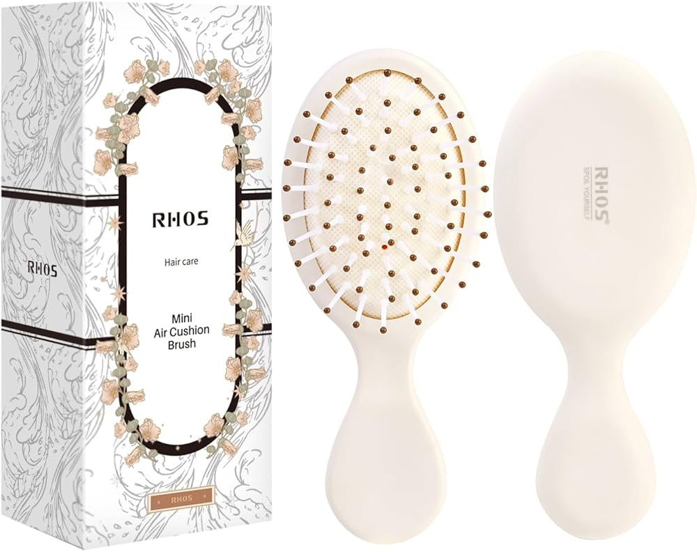 RHOS Mini Hair Brush for Women,Men and Kids-Travel Size Hair Brush for Purse,Pocket,backpack-Smal... | Amazon (US)