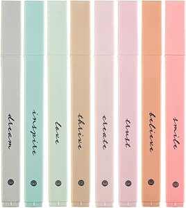 DiverseBee Bible Highlighters with Soft Chisel Tip, 8 Pack Assorted Colors Pens No Bleed, Quick D... | Amazon (US)