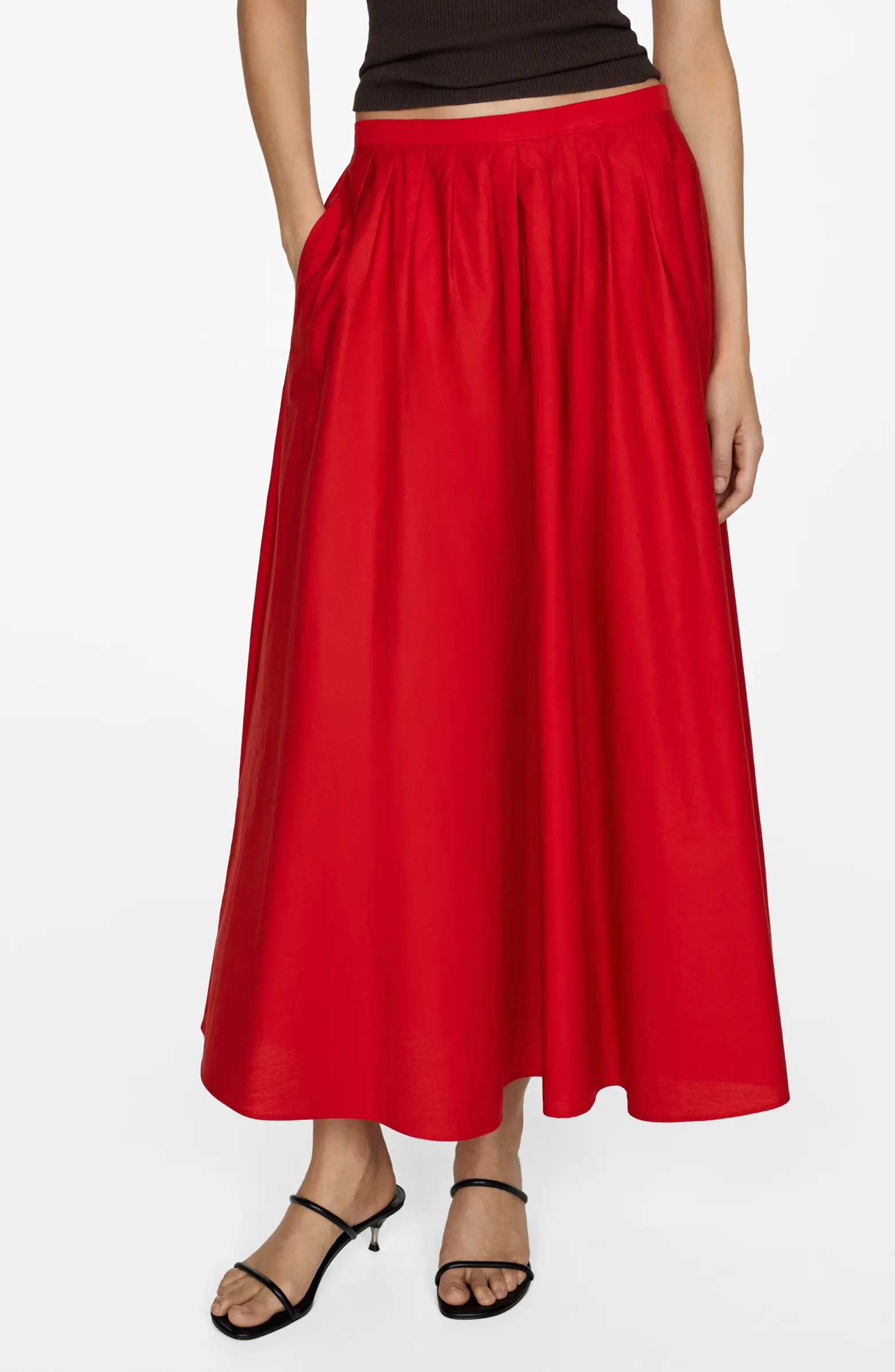 Pleated Cotton Skirt | Nordstrom