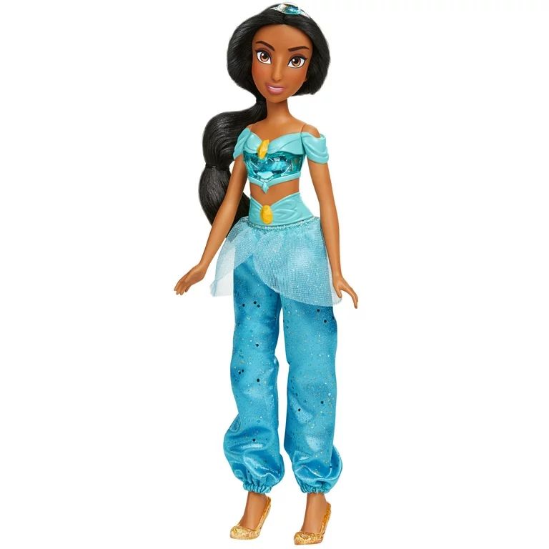 Disney Princess Royal Shimmer Jasmine Doll, Fashion Doll with Accessories - Walmart.com | Walmart (US)