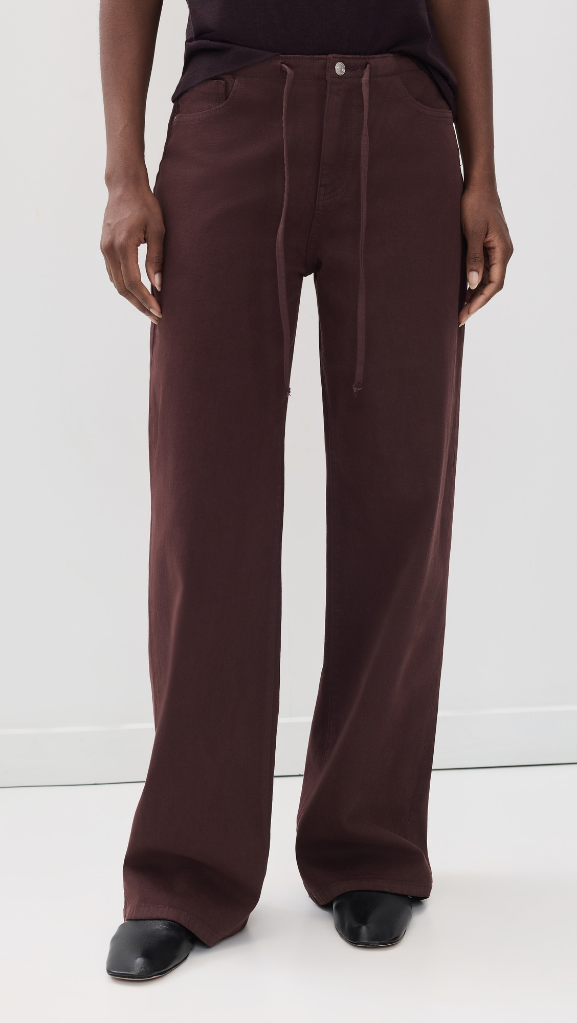 WARP + WEFT The Big Easy Wide Leg Jeans Garnet 30 | Shopbop