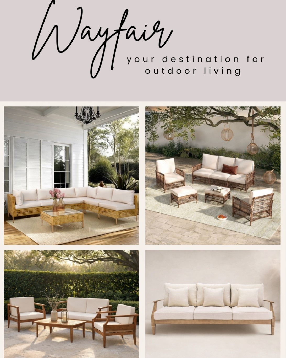 #ad #wayfairpartner #wayfair #outdoor #wishyouwerehere @Wayfair has all the outdoor seating to get your home ready for entertaining and lounging! 