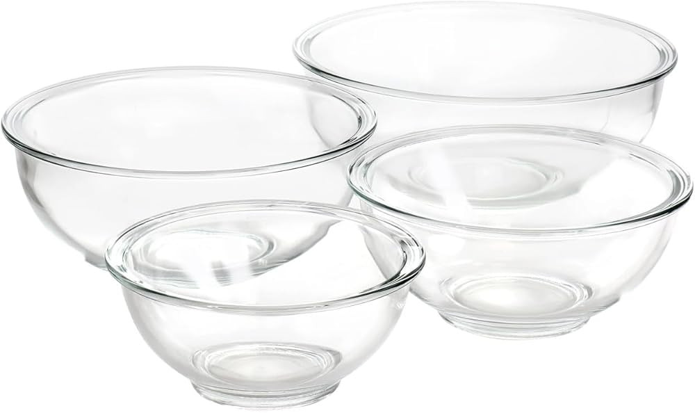 Martha Stewart Glass Nesting Bowl Set, 4-Piece | Amazon (US)