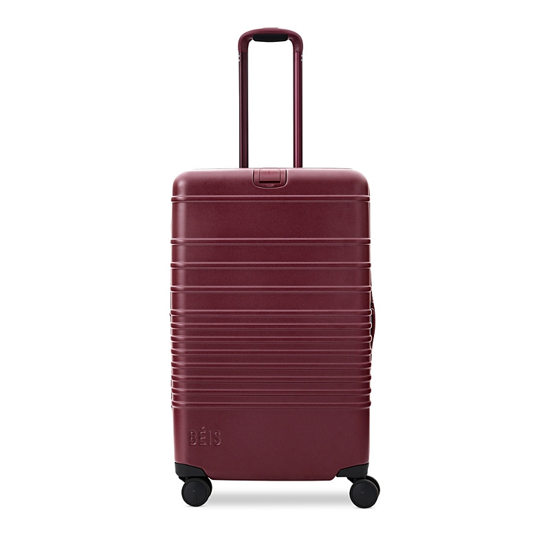 Beis The Medium Check in Roller Suitcase - Burgundy | Bloomingdale's (US)