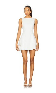 ALL THE WAYS Sonya Flare Mini Dress in White from Revolve.com | Revolve Clothing (Global)
