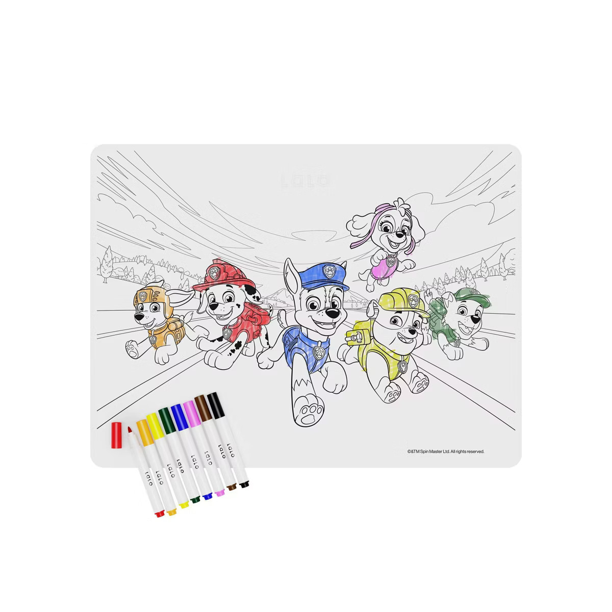 Lalo PAW Patrol Drawing Placemat and Erasable Marker Set | Target