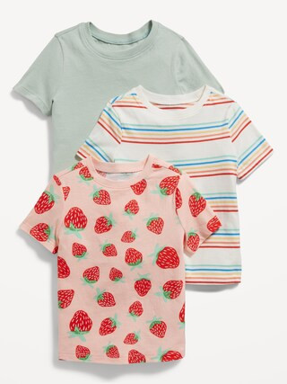 Unisex 3-Pack Short-Sleeve T-Shirt for Toddler | Old Navy (US)