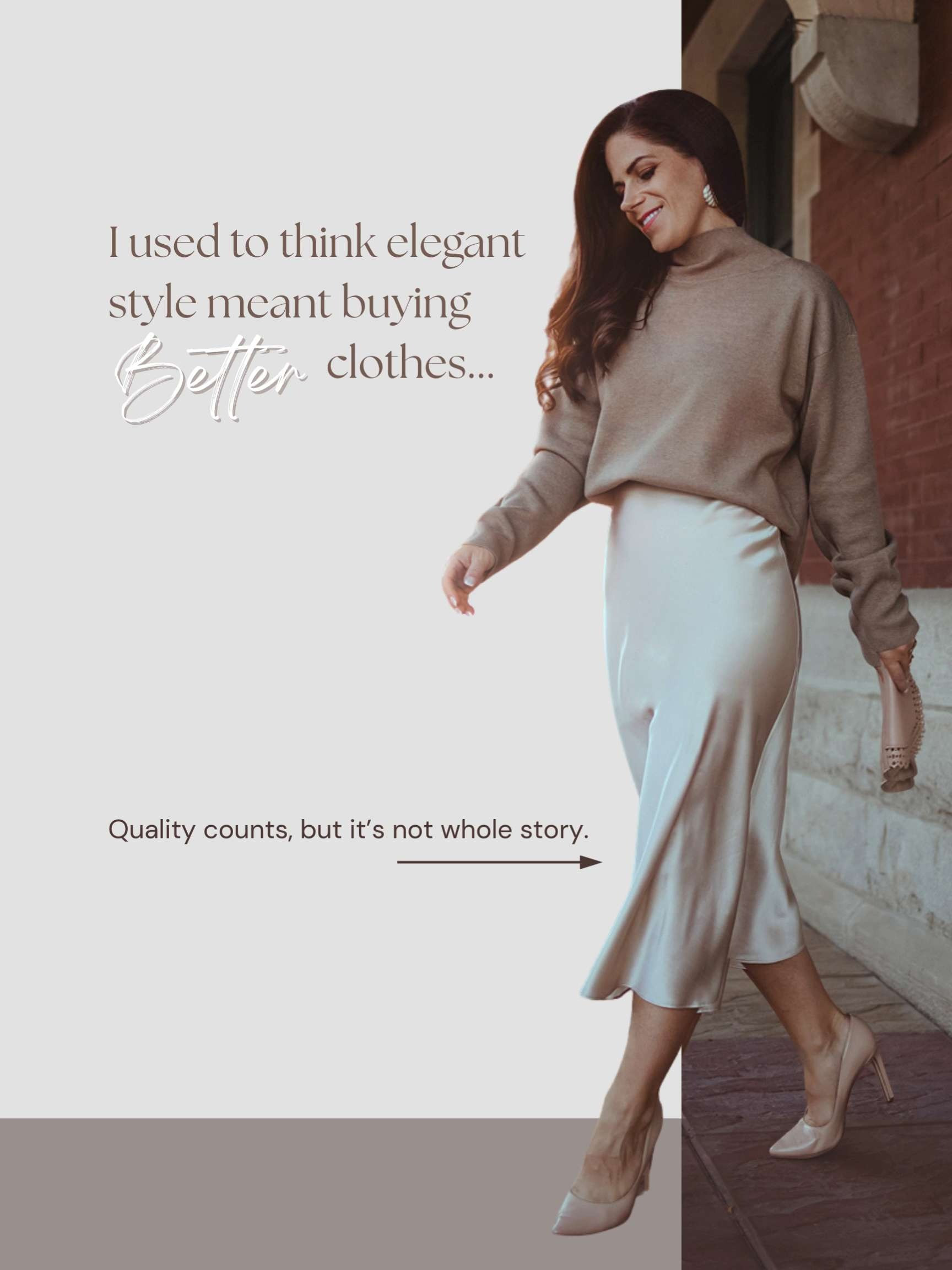 You don’t need designer labels to look polished. You need intention.

For years, I thought elegance came from buying better pieces. But my closet kept getting fuller — and my outfits still felt off.

What changed everything was learning how to choose. 
Elegance isn’t about price.
It’s about clarity, proportion, and restraint.

Linking my go-to intentional workwear pieces from petite-friendly silk midi skirts to quality cashmere that adds the texture that makes your outfit sing. These are capsule wardrobe building blocks. 

 

 #LTKgrwm #LTKPetite #LTKWorkwear