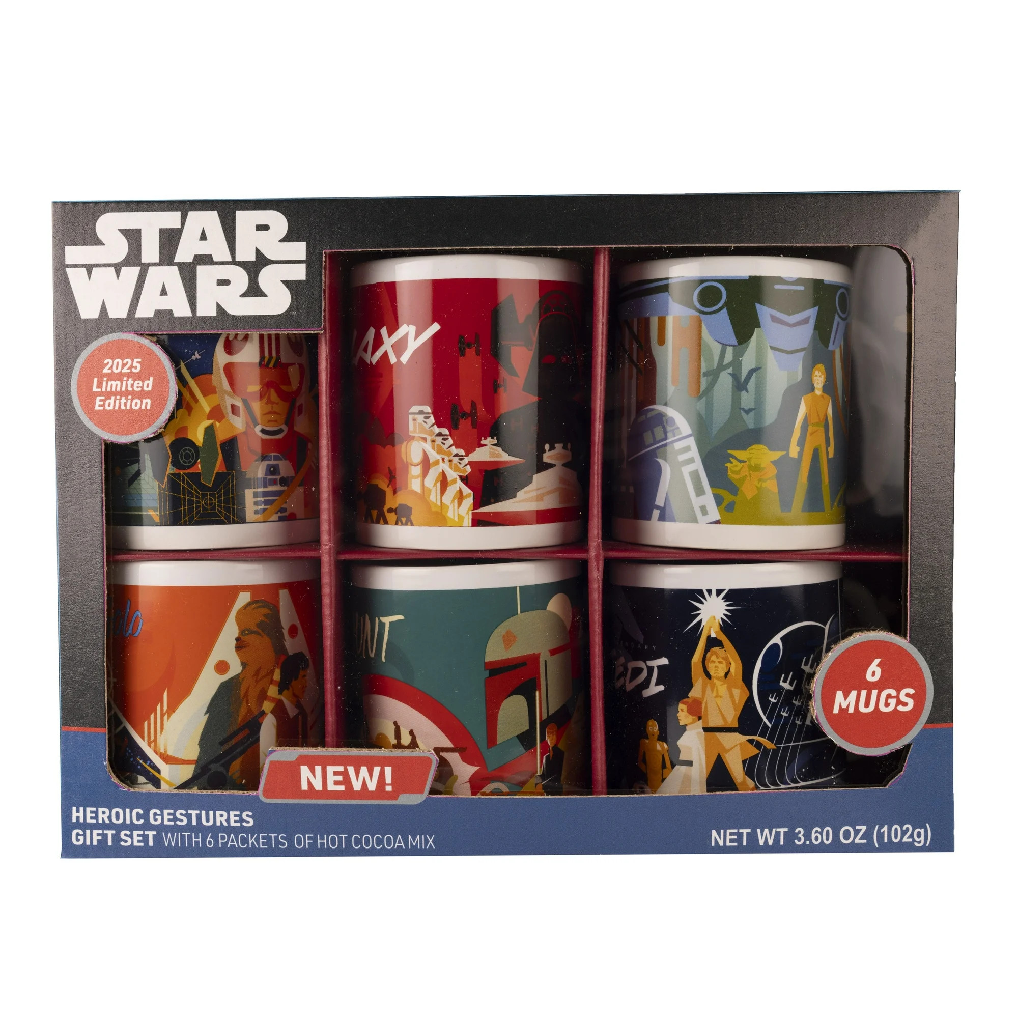 Star Wars Classic Heroic Gestures 6 Mug Set with Cocoa - Walmart.com | Walmart (US)
