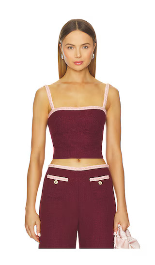 x REVOLVE Windsor Top in Wine & Baby Pink | Revolve Clothing (Global)