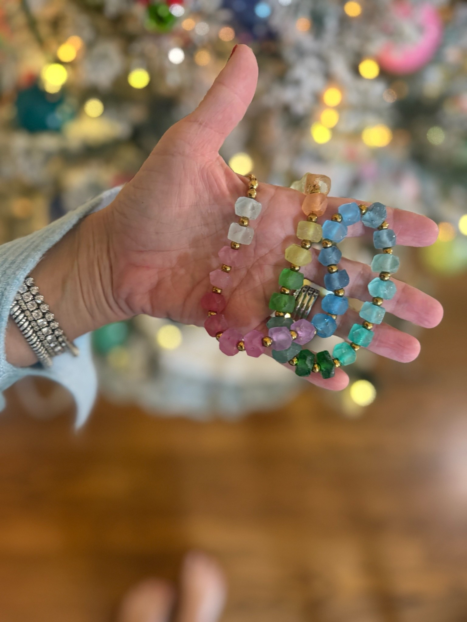 Hand beaded necklace anyone would love as a fun gift this season!!!! 

#LTKGiftGuide #LTKHoliday #LTKFindsUnder50