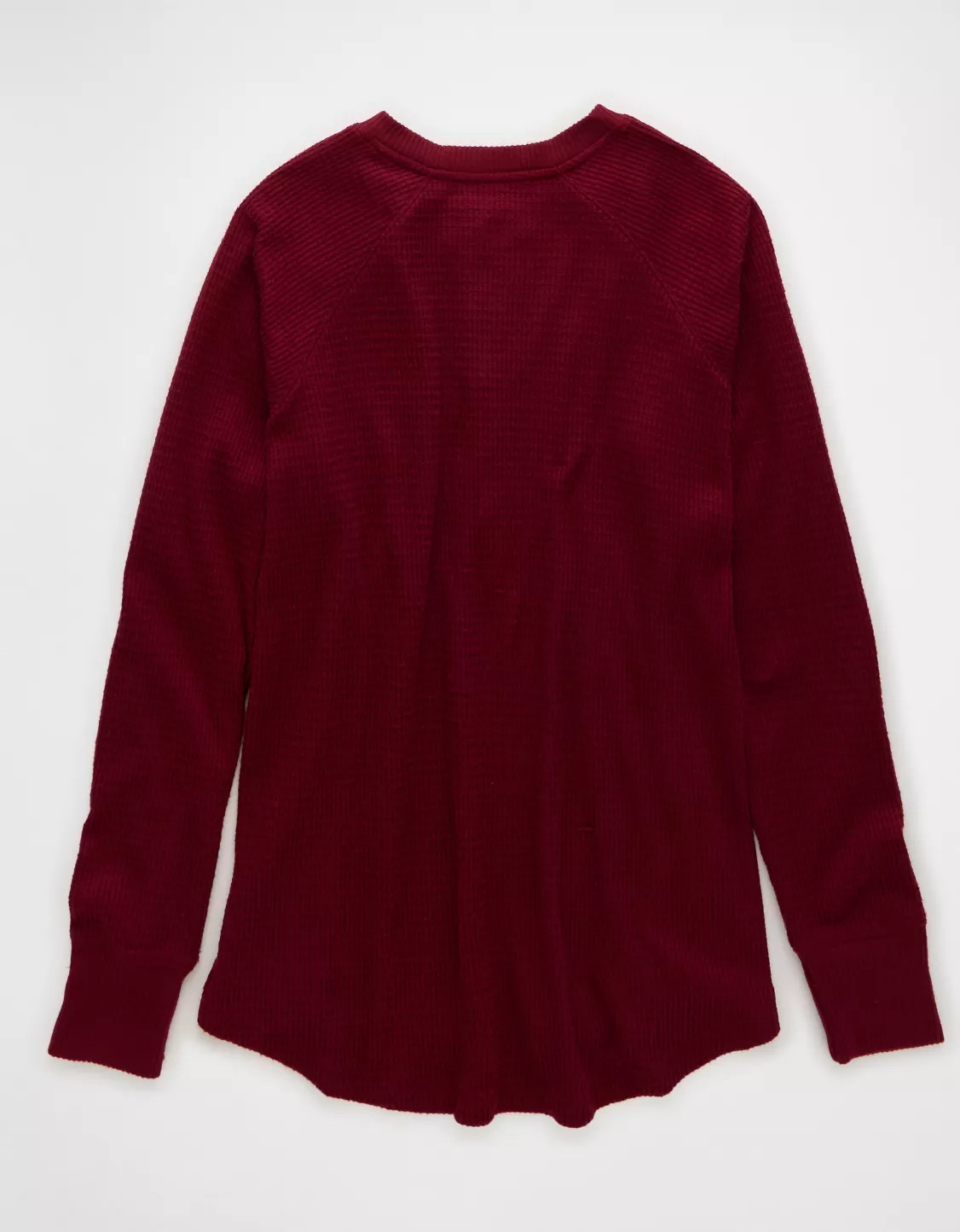 AE Plush Long-Sleeve Henley T-Shirt | American Eagle Outfitters (US & CA)