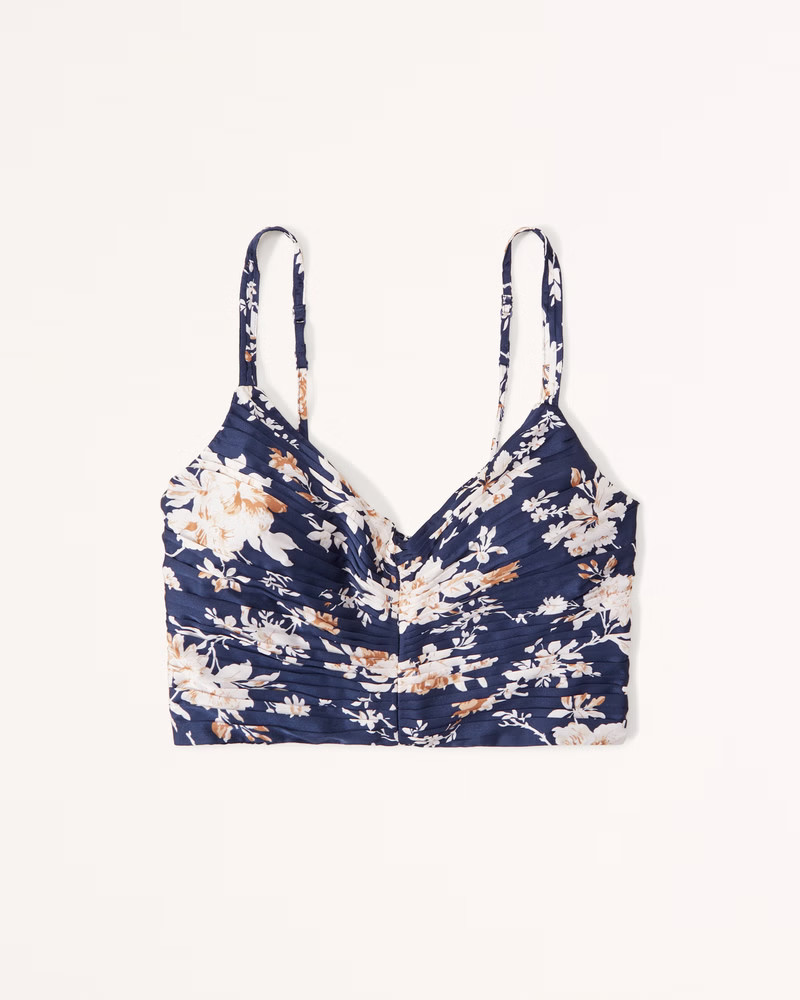 Cropped Satin Set Top | Abercrombie & Fitch (US)
