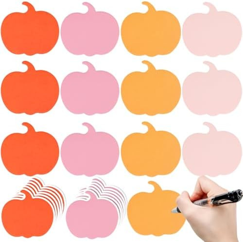 FOIMAS 24 Pack Fall Pumpkin Sticky Notes,Thanksgiving Sticky Notepad Memo Pads for Halloween Fall... | Amazon (US)